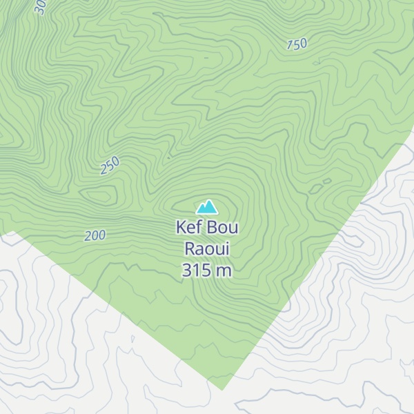 Map of Kef Bou Raoui