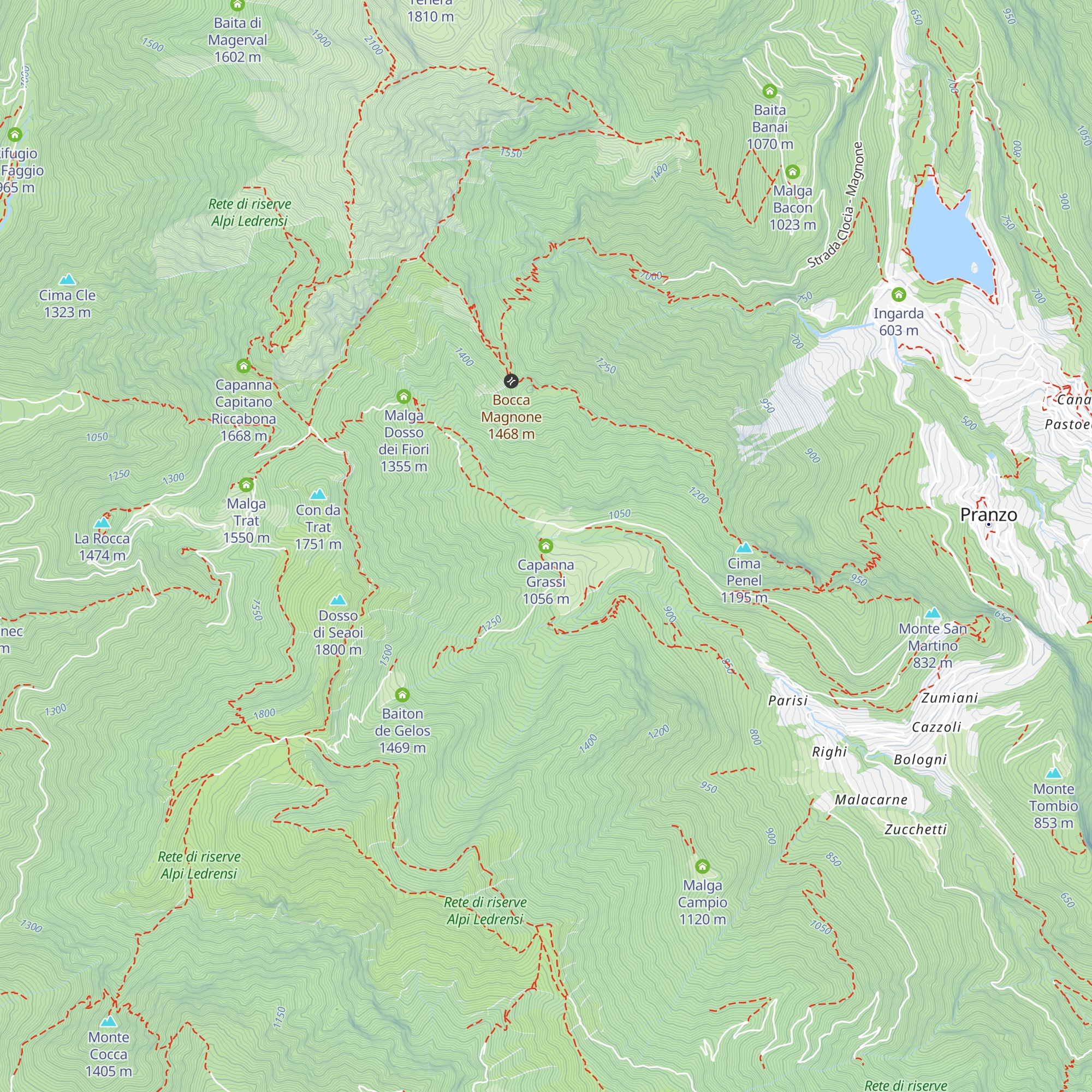 Capanna Grassi map