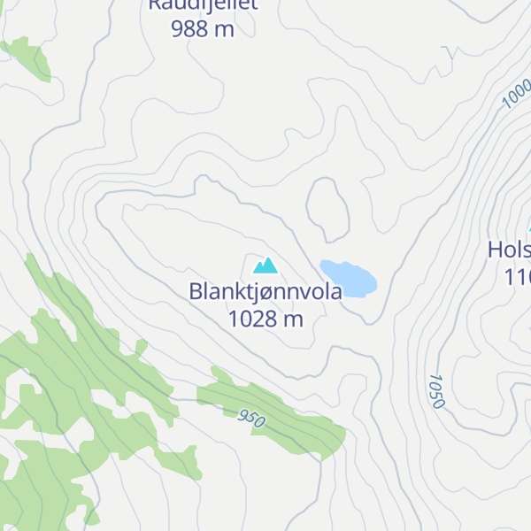 Map of Blanktjønnvola