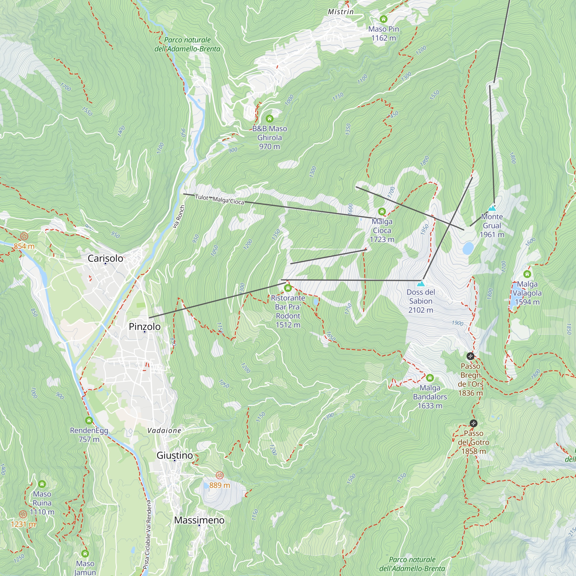 Ristorante Bar Pra' Rodont map