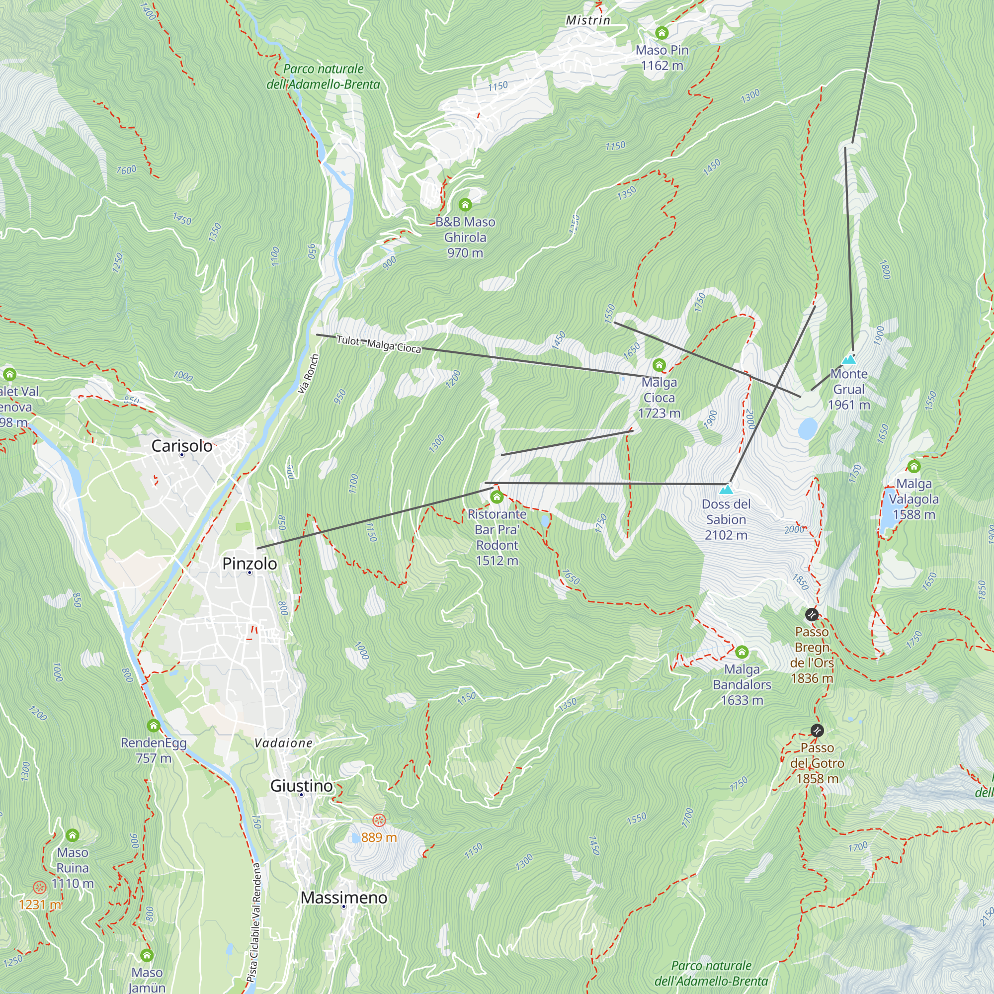 Ristorante Bar Pra' Rodont map