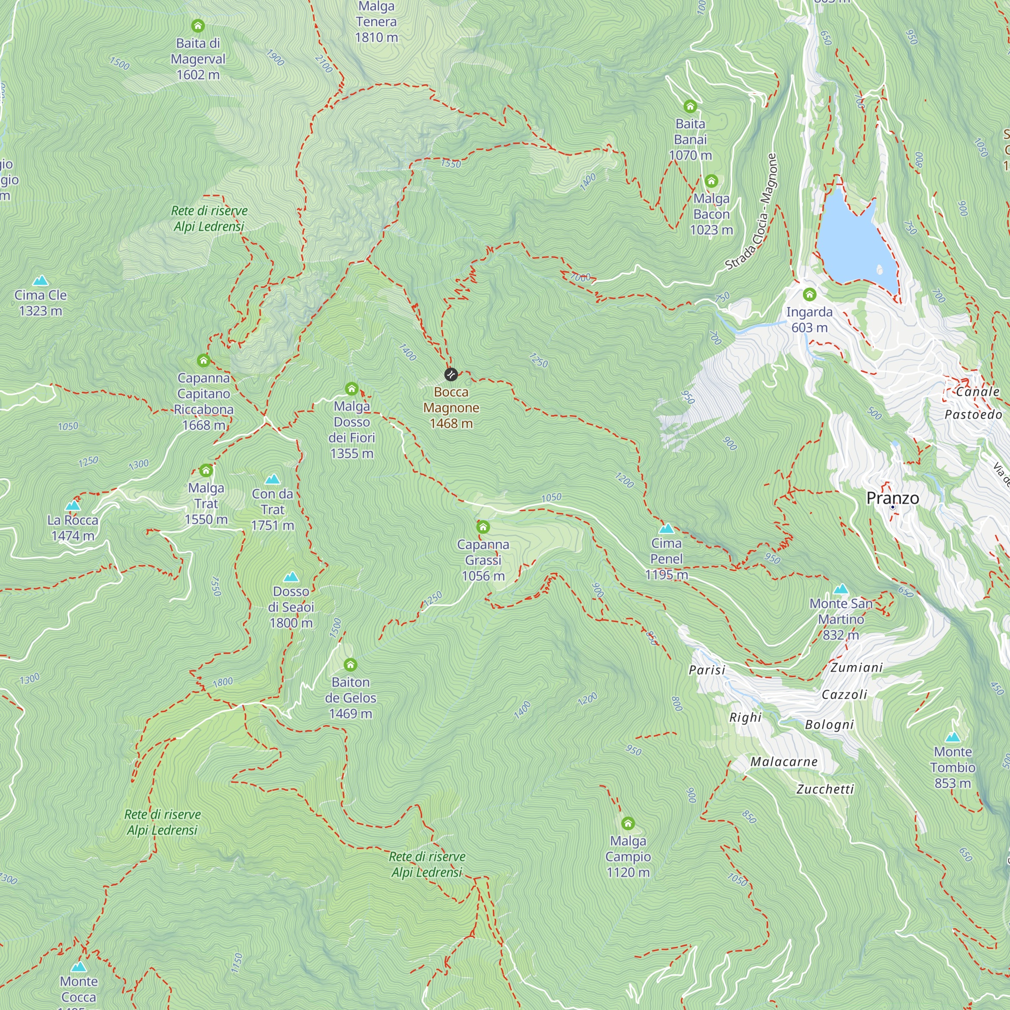 Malga Pranzo map