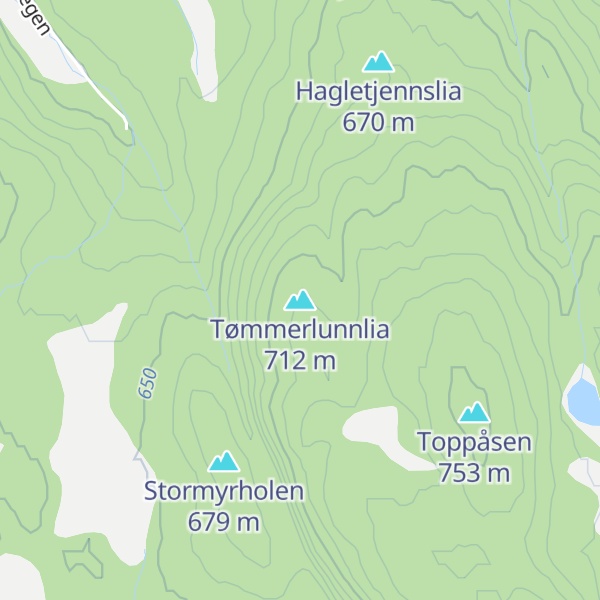 Map of Tømmerlunnlia