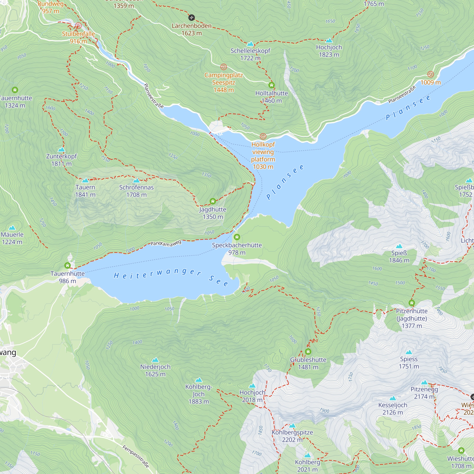 Speckbacherhütte map