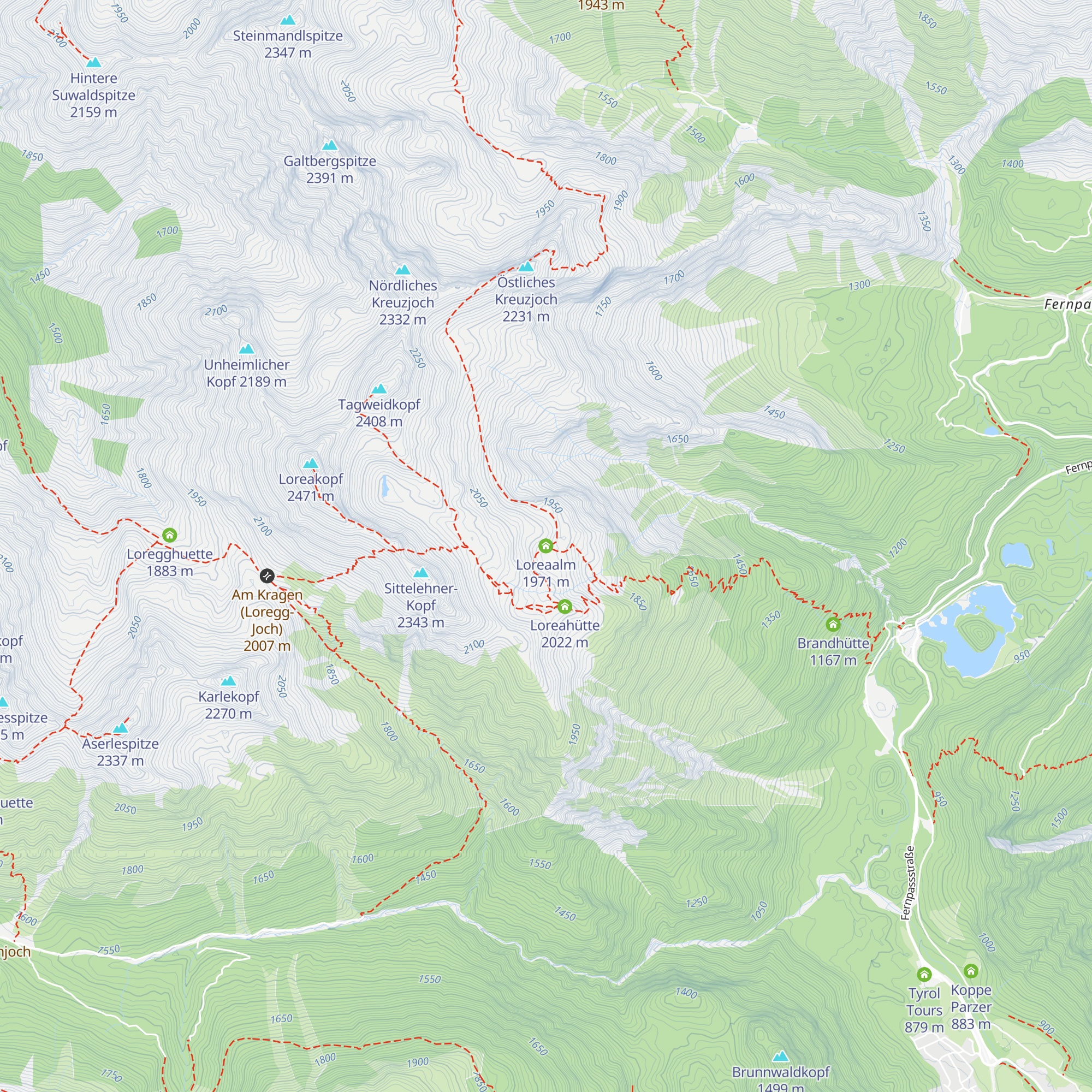 Loreaalm map