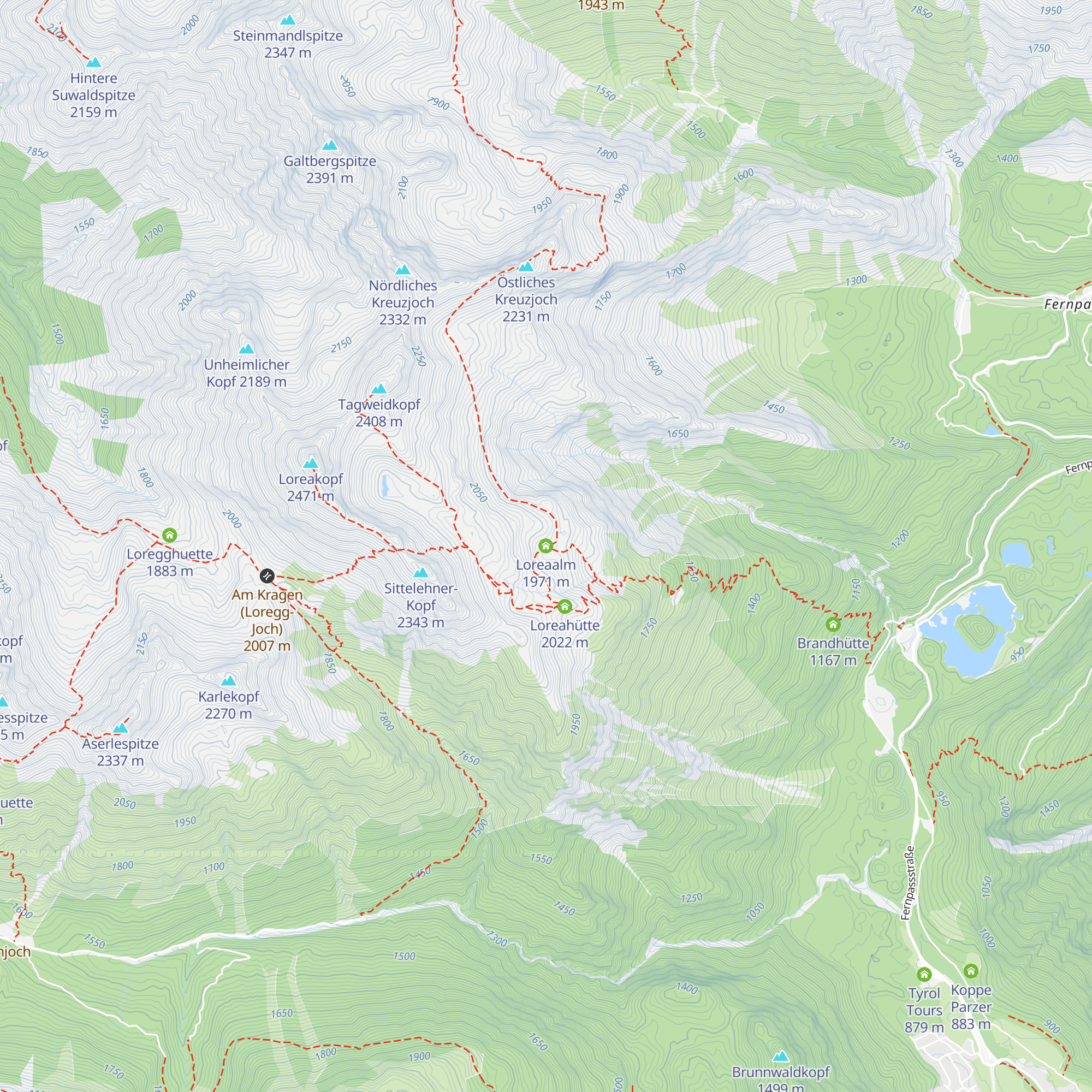 Loreaalm map