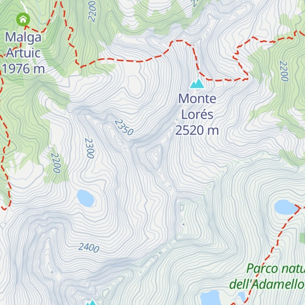 Map of Cima Artuic