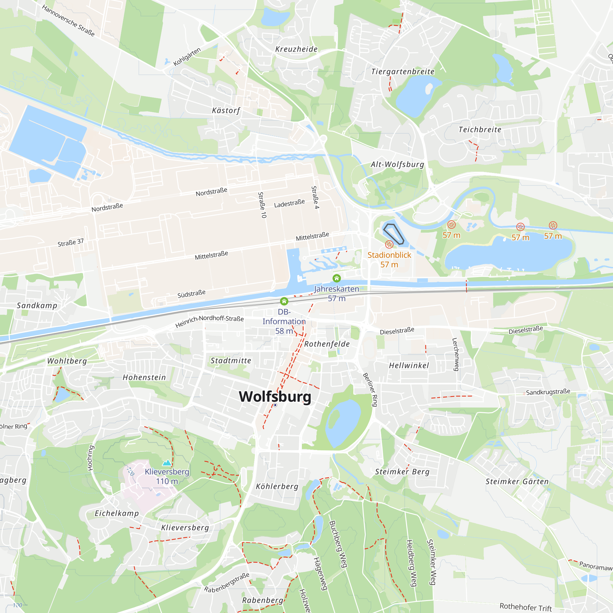 Phaeno Service-Center map