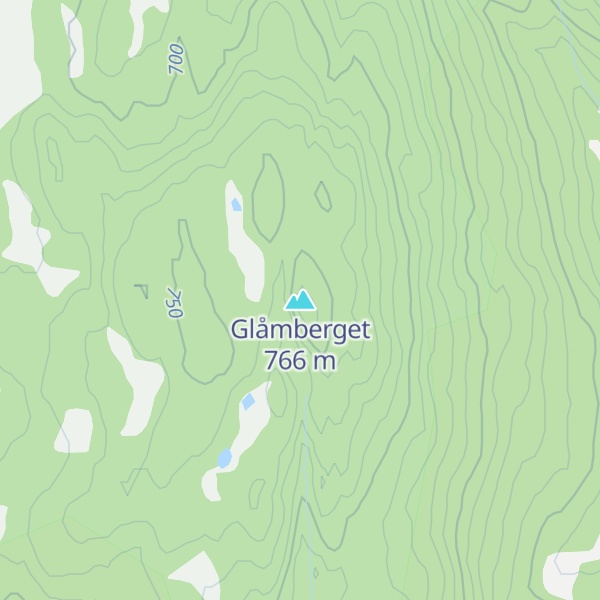 Map of Glåmberget