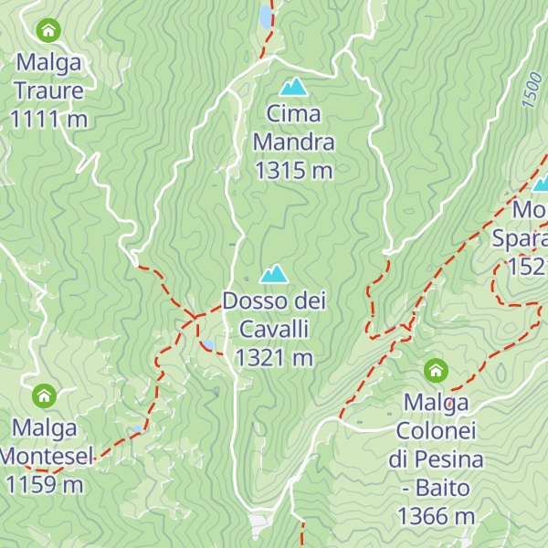 Map of Dosso dei Cavalli