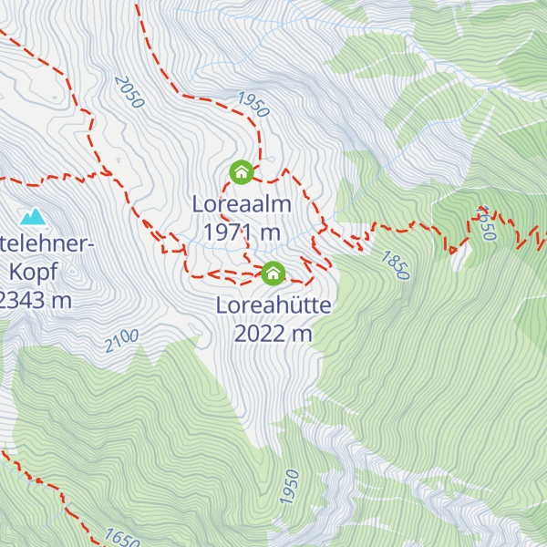 Map of Loreahütte