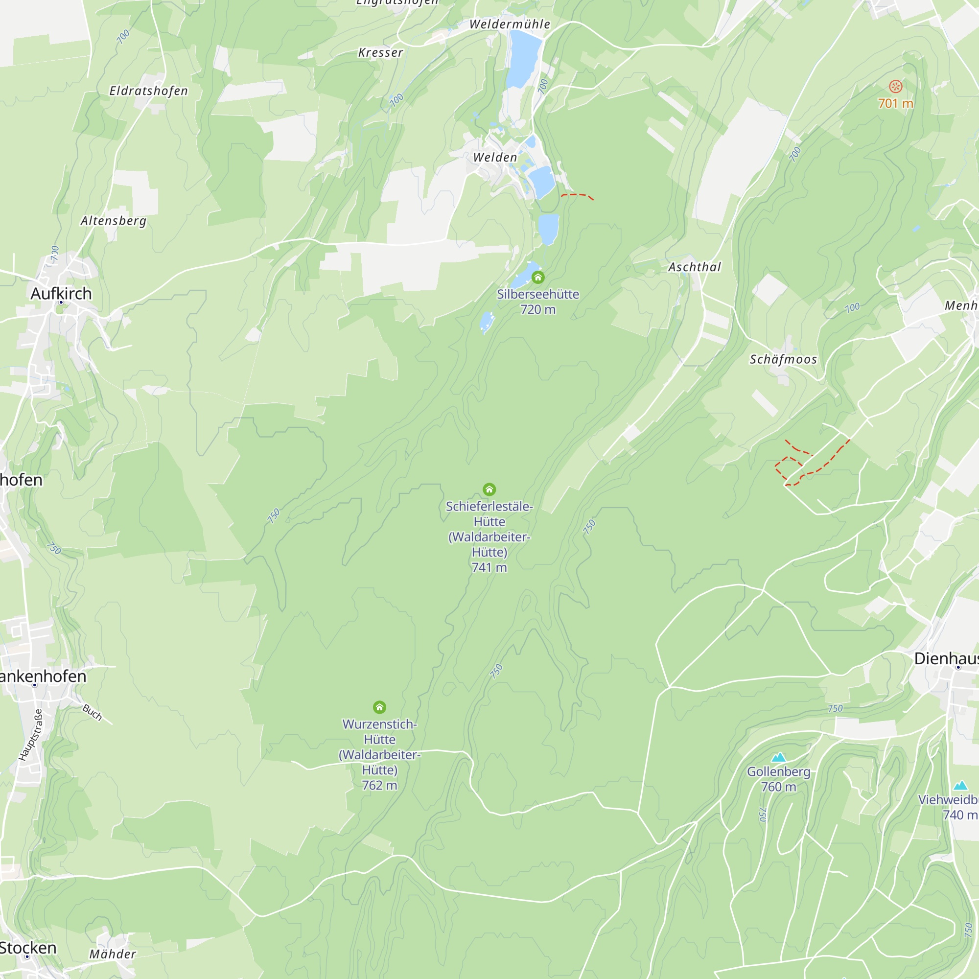 Schieferlestäle-Hütte (Waldarbeiter-Hütte) map