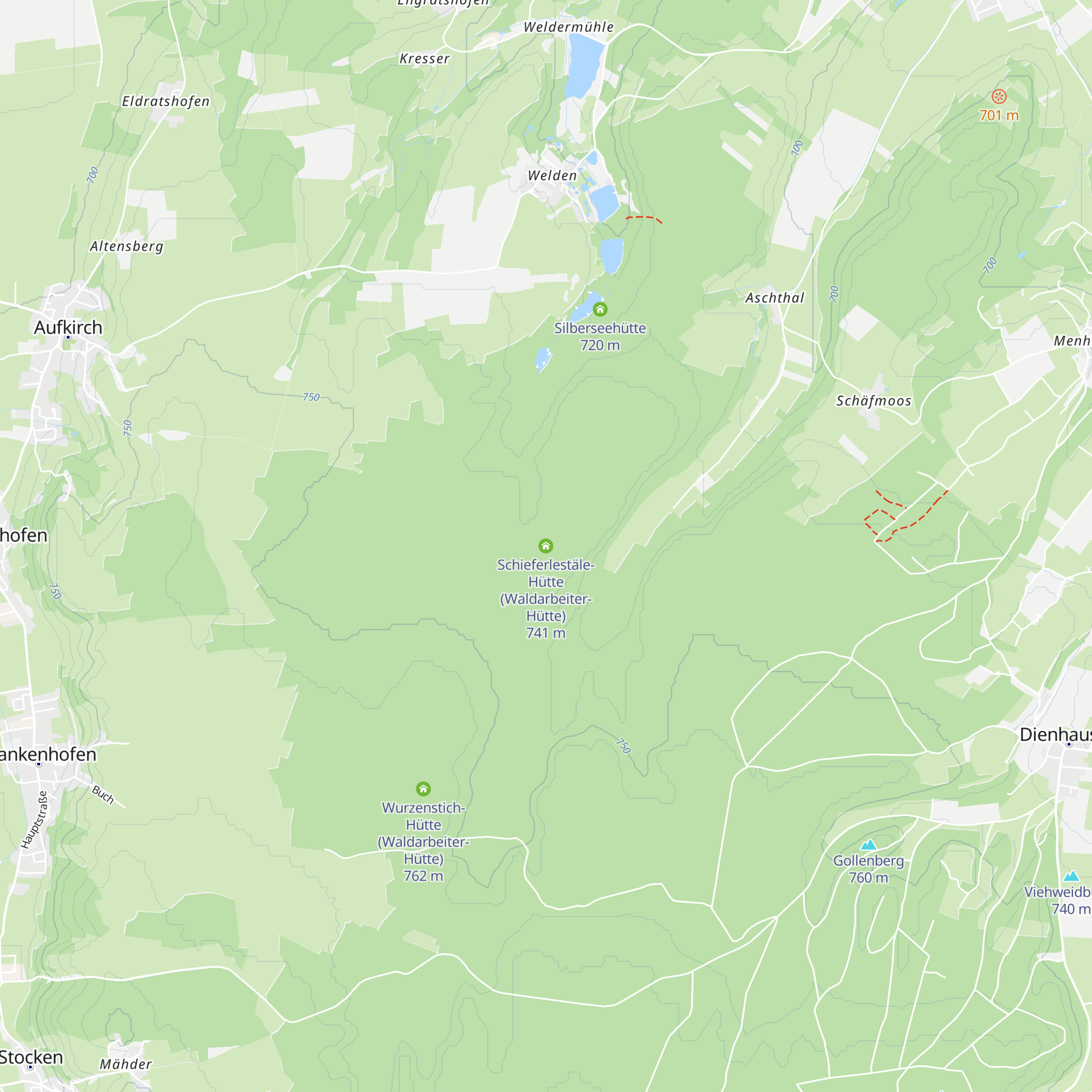 Schieferlestäle-Hütte (Waldarbeiter-Hütte) map