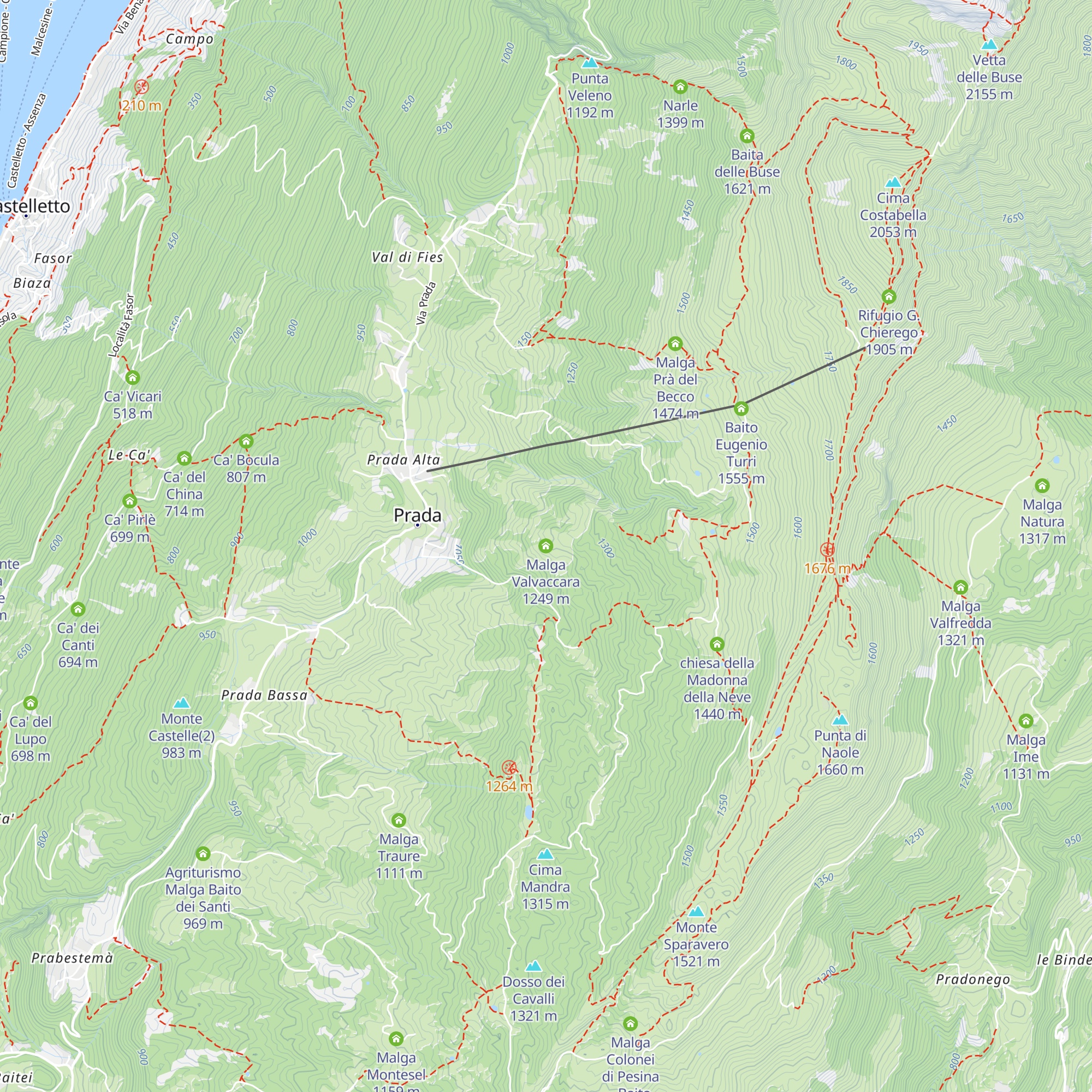 Malga Valvaccara map
