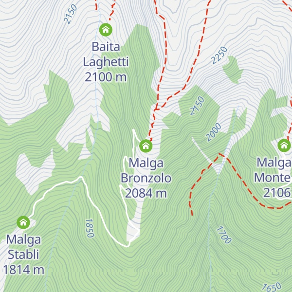 Map of Malga Bronzolo