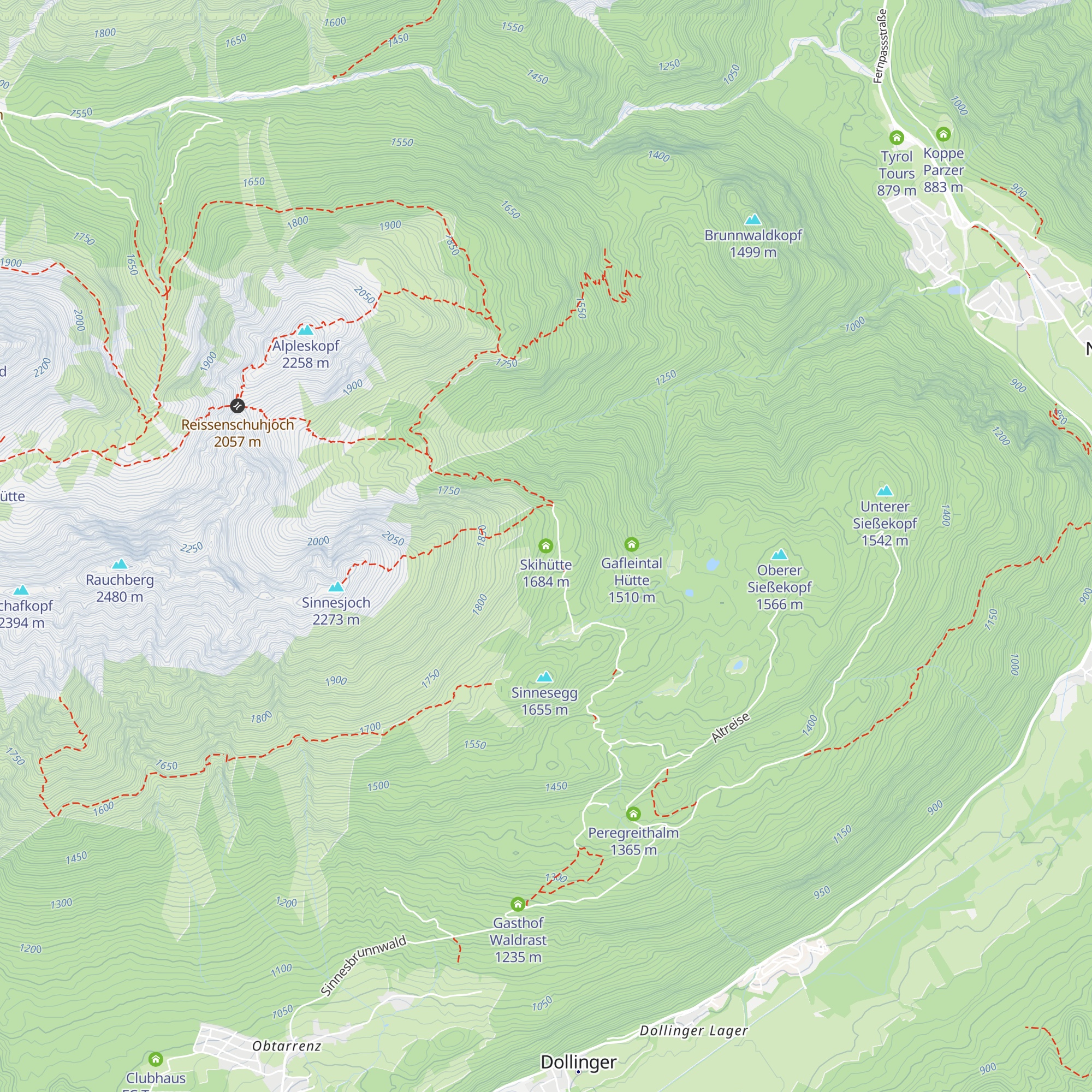 Skihütte map