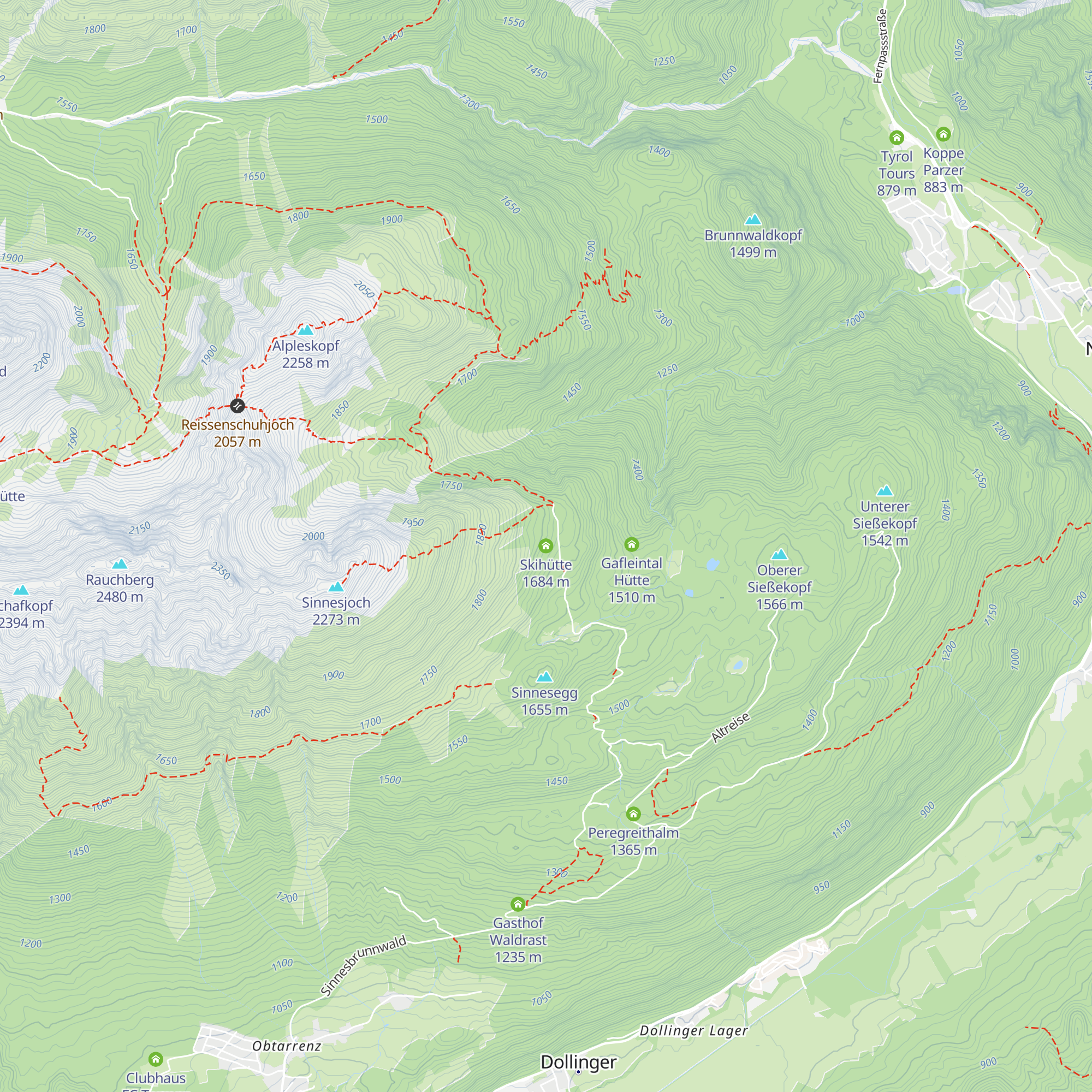 Skihütte map