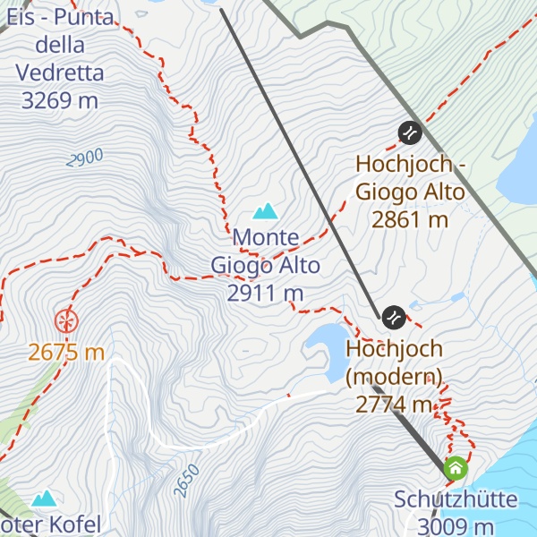 Map of Schöne Aussicht Hütte - Rifugio Bella Vista