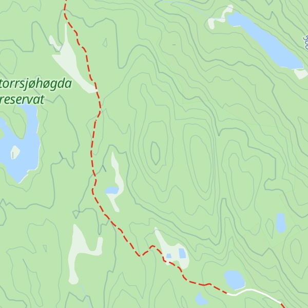 Map of Storrsjøhøgda