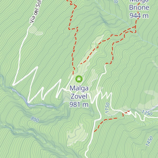 Map of Malga Zovel