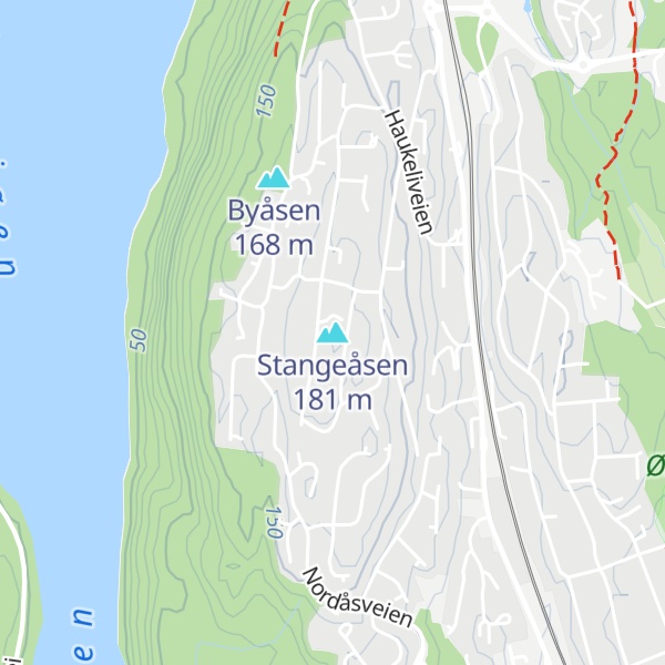 Map of Stangeåsen