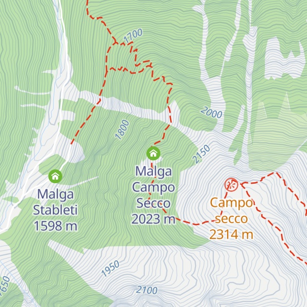 Map of Malga Campo Secco