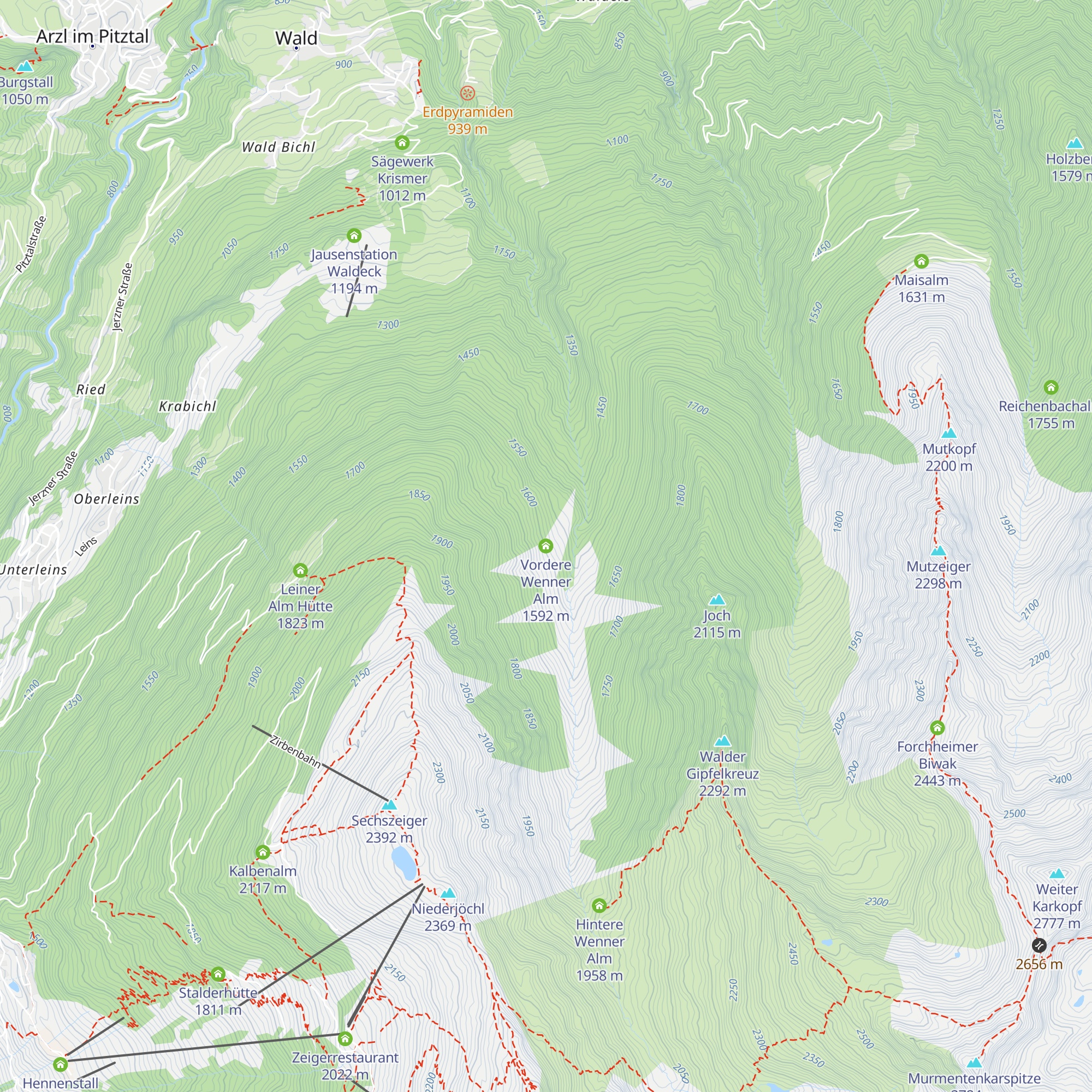 Vordere Wenner Alm map