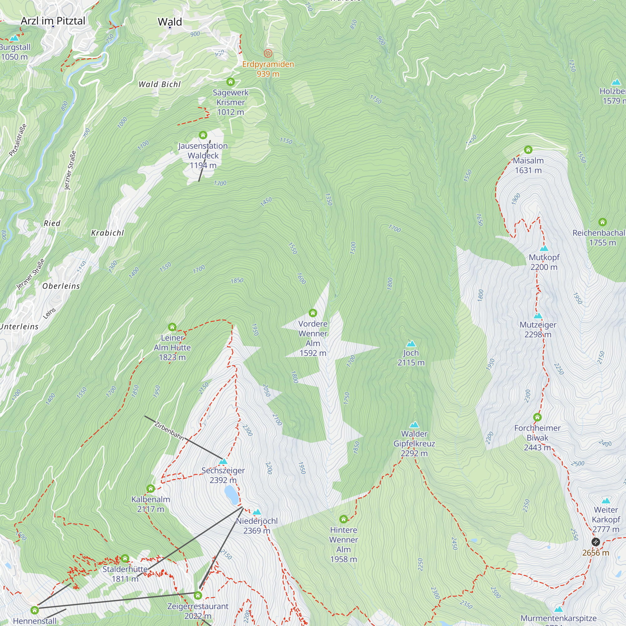 Vordere Wenner Alm map
