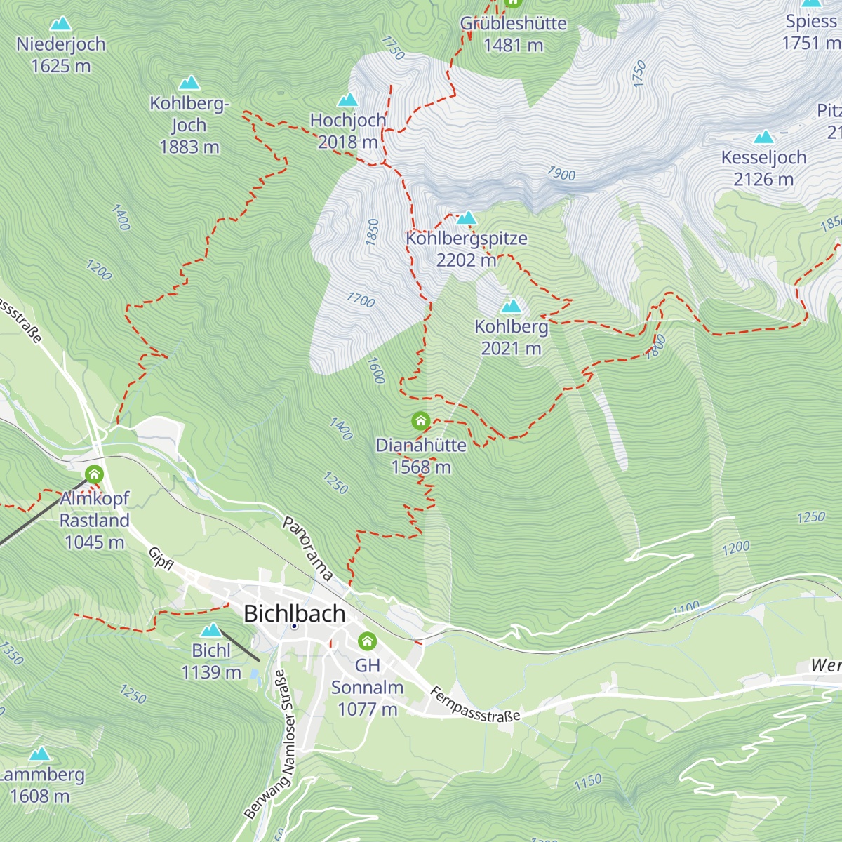 Dianahütte map