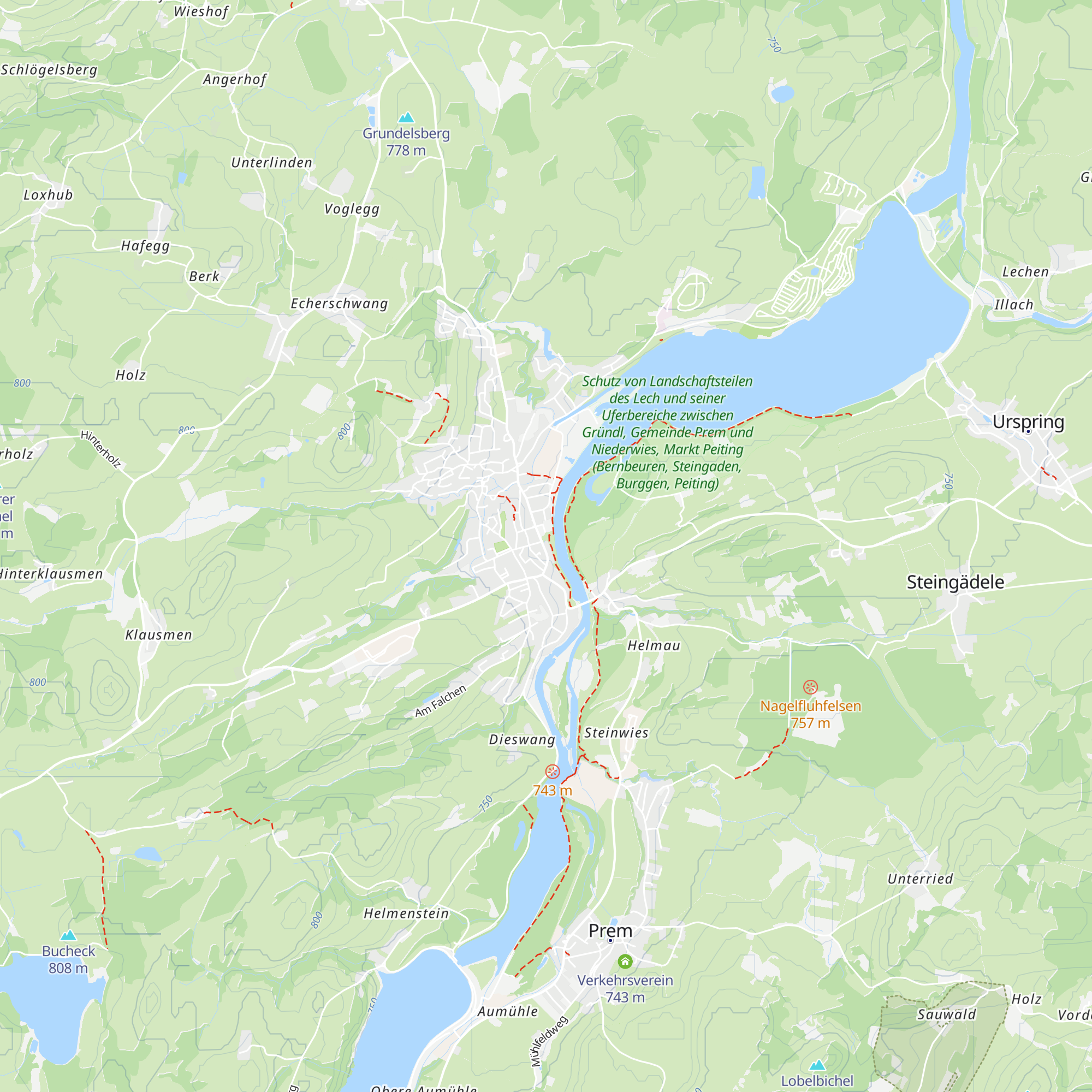 Tourist-Information Lechbruck am See map