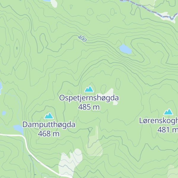 Map of Ospetjernshøgda