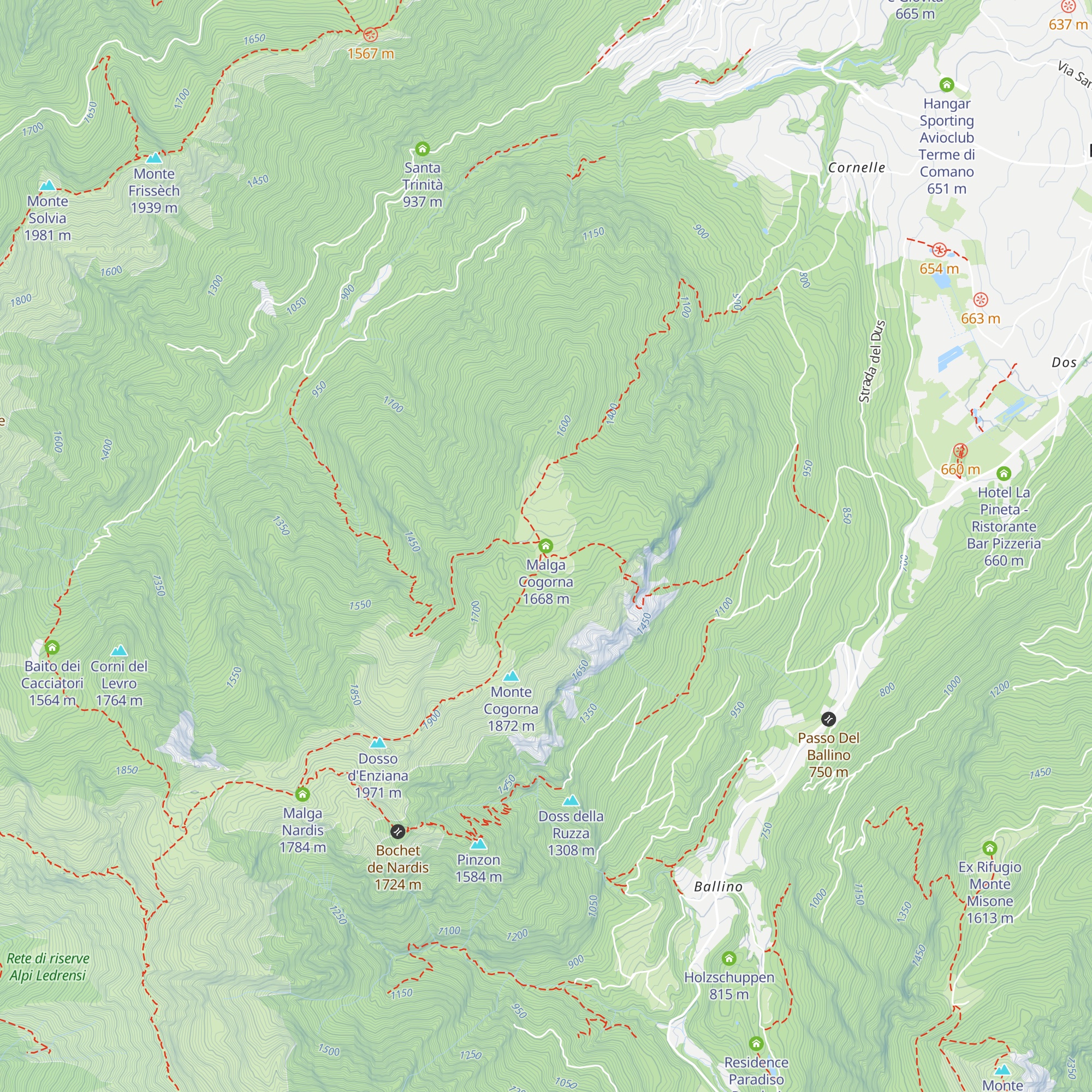 Malga Cogorna map