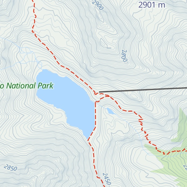 Map of Höchsterhütte am Grünsee - Rifugio Canziani al Lago Verde