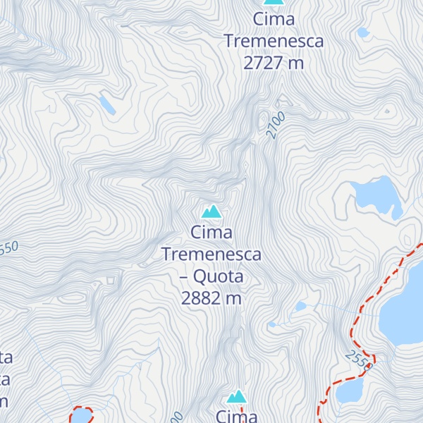 Map of Cima Tremenesca – Quota