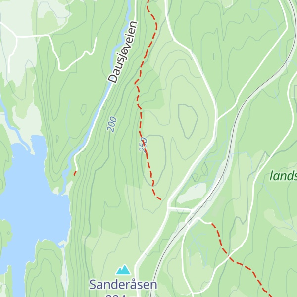 Map of Sandermosåsen