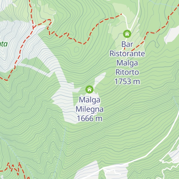 Map of Malga Milegna