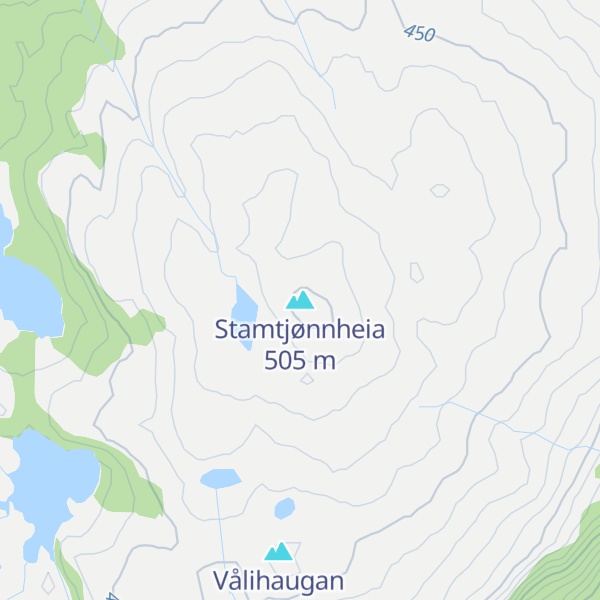 Map of Stamtjønnheia