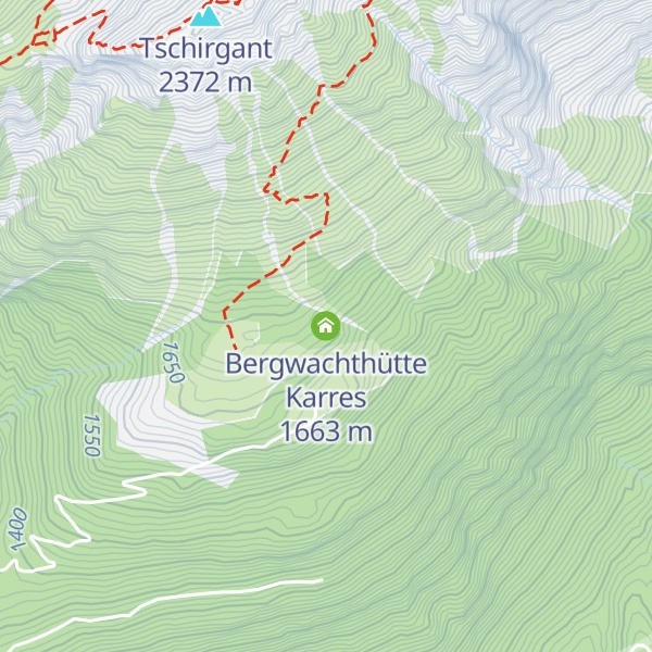 Map of Bergwachthütte Karres
