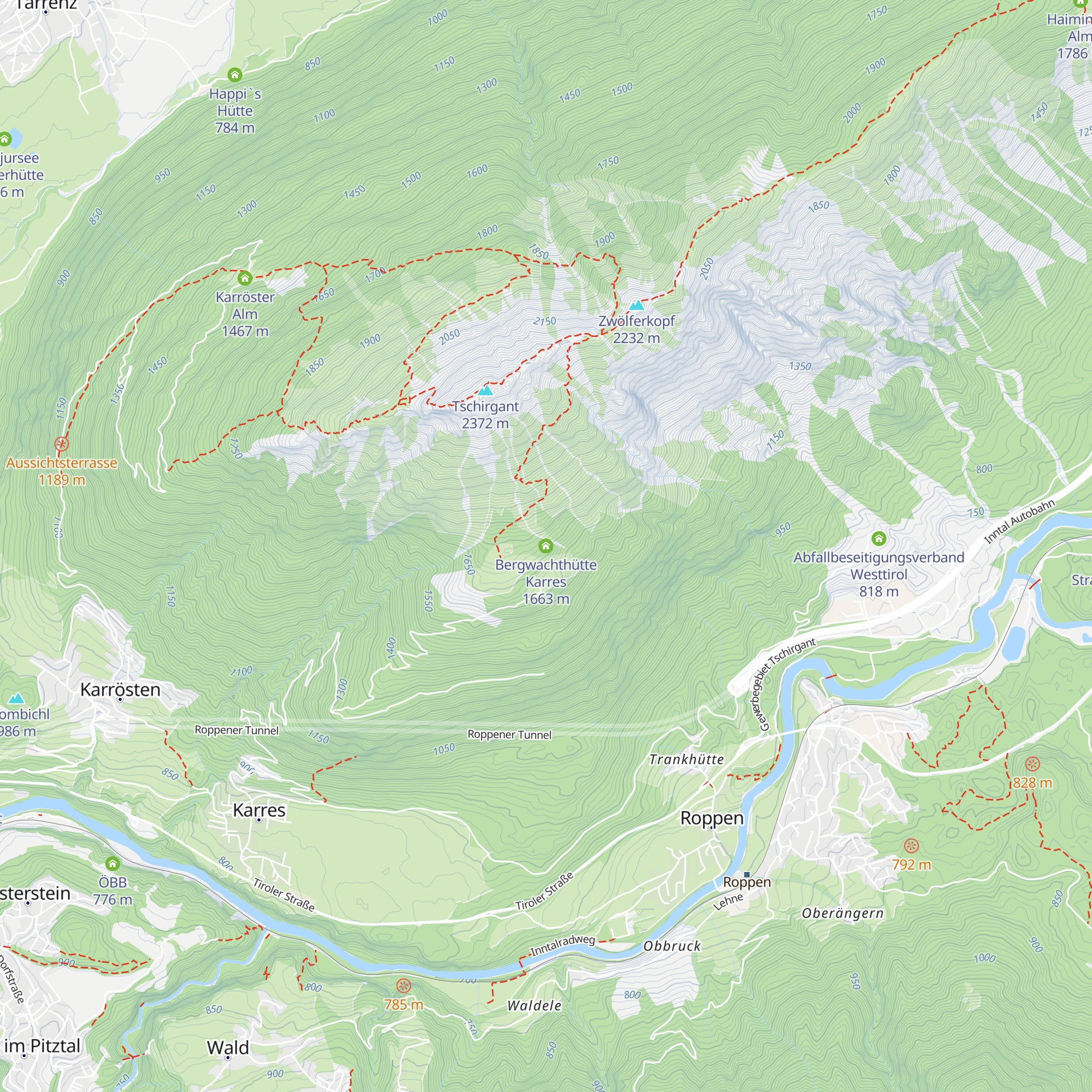 Bergwachthütte Karres map