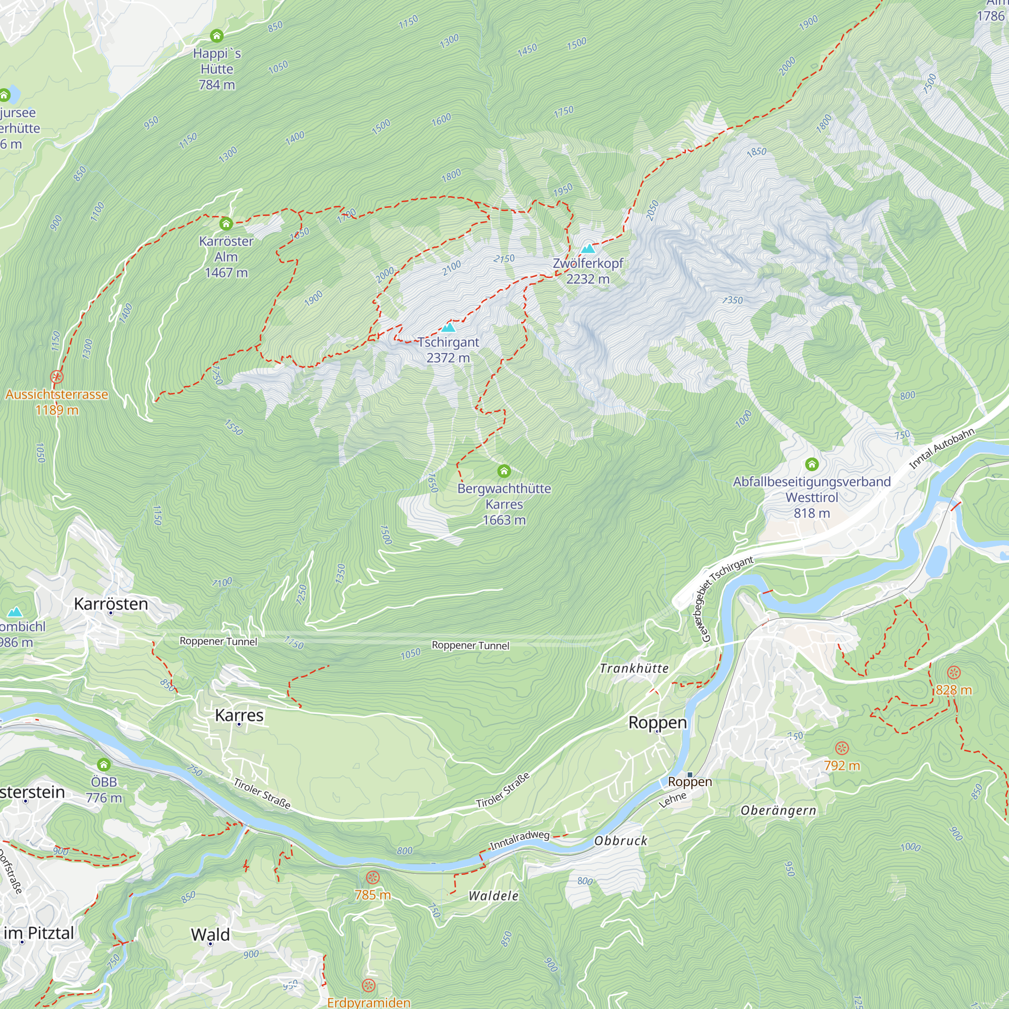 Karrer Alm map