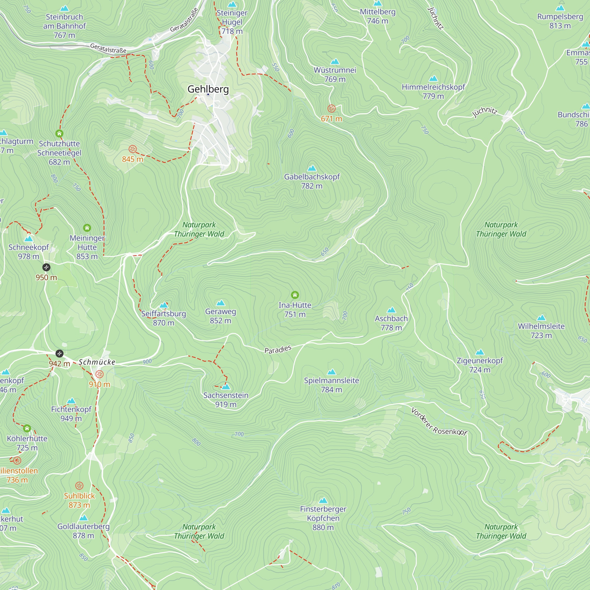 Ina-Hütte map