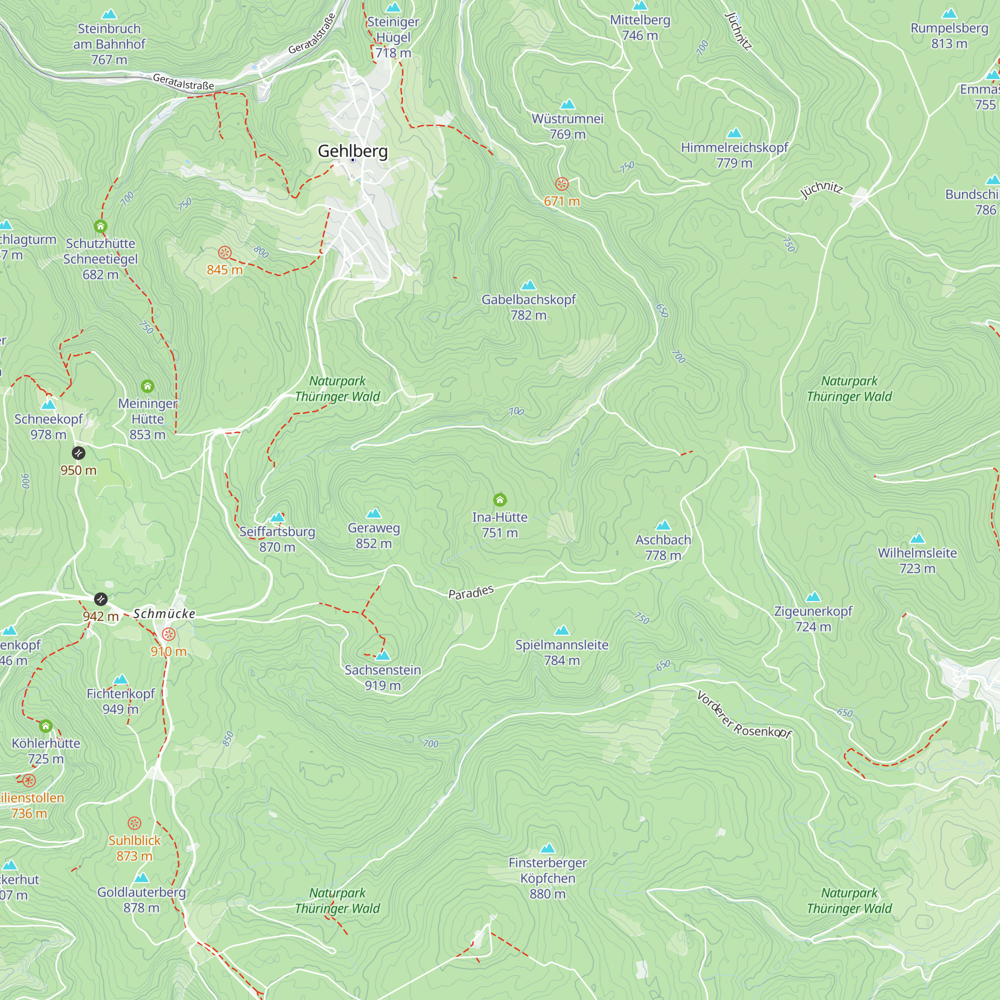 Ina-Hütte map