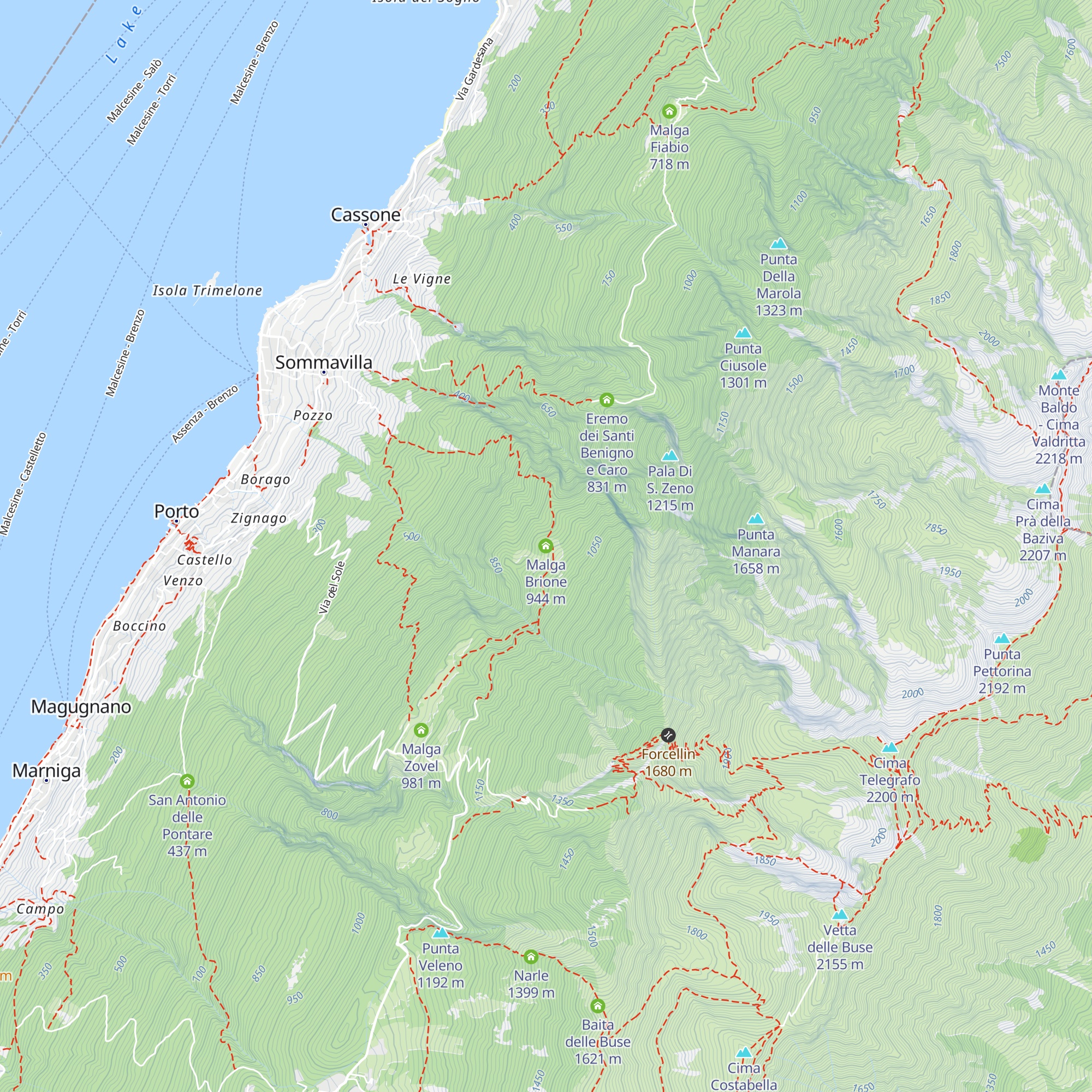 Malga Brione map