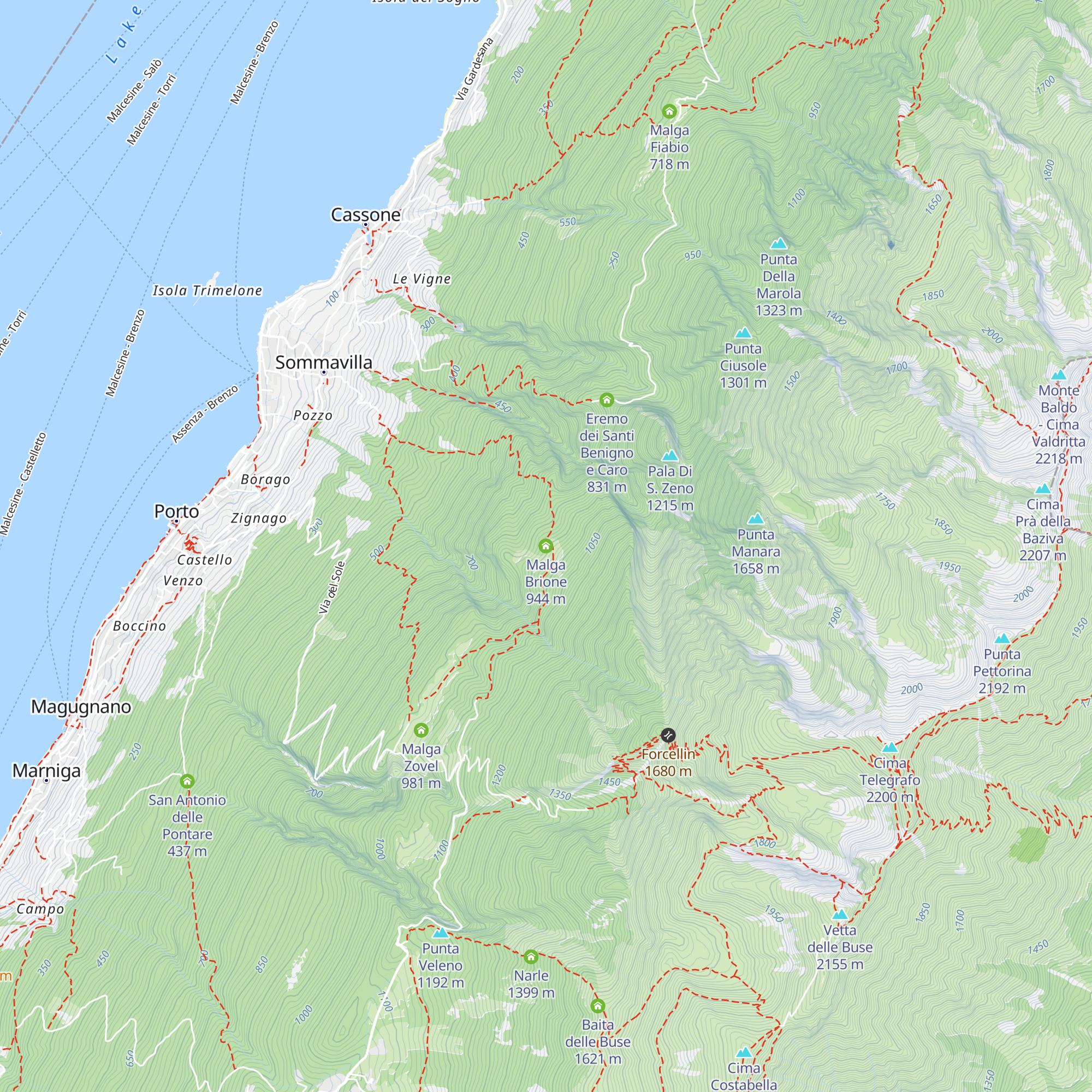 Malga Brione map
