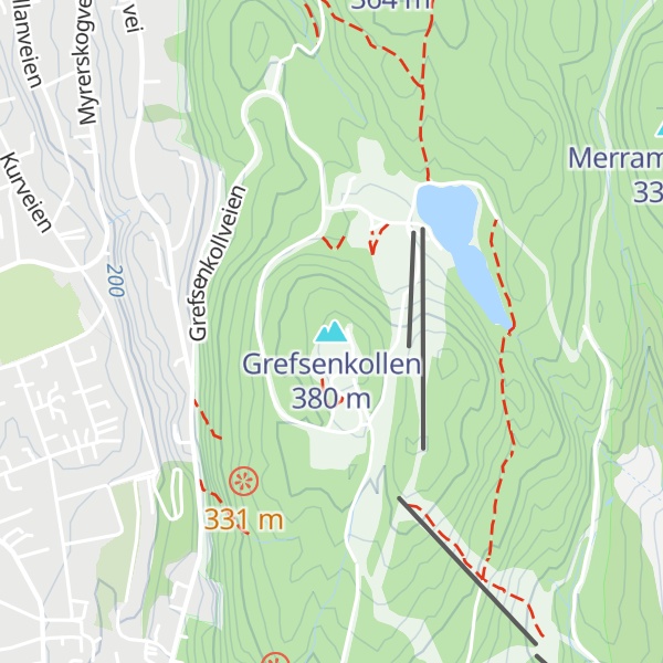 Map of Grefsenkollen