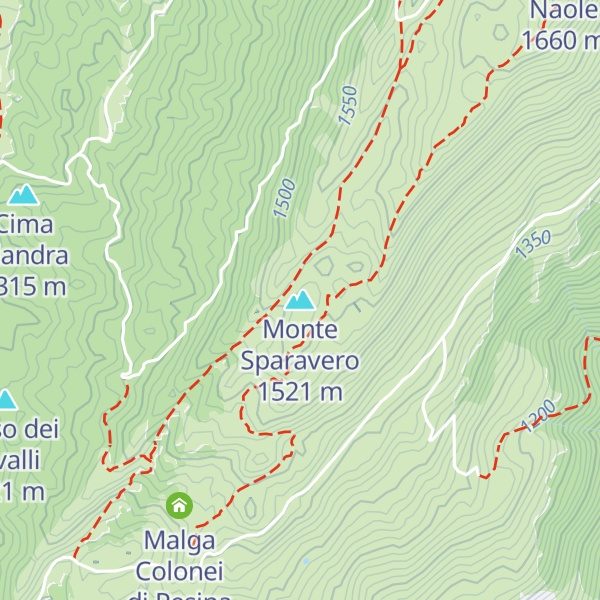 Map of Monte Sparavero