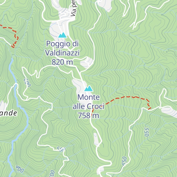 Map of Monte alle Croci