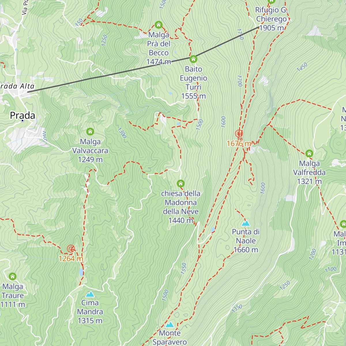 Malga Ortigara map