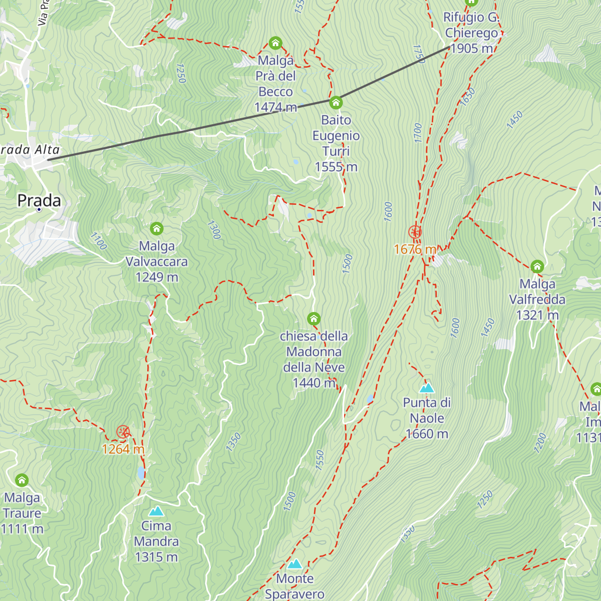 Malga Ortigara map