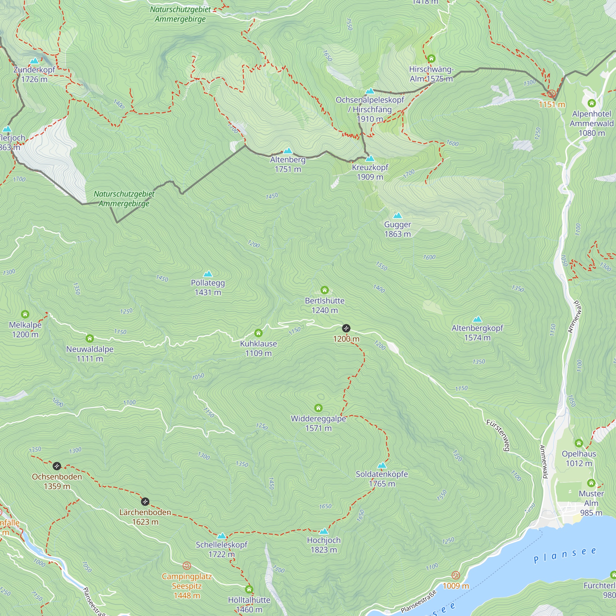 Opelhütte map